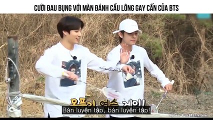 Cười Đau Bụng Với Màn Đánh Cầu Lông Gay Cấn Của BTS