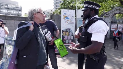 Jeremy Corbyn’s BROTHER is fined and told to leave London anti-lockdown march