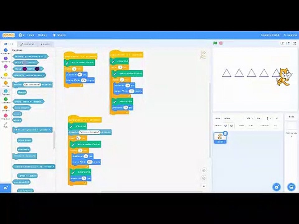 Utiliser Scratch pour construire une frise - Niveau 2