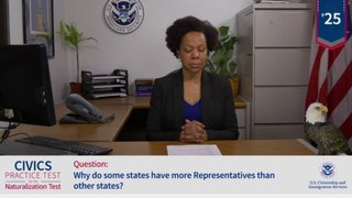 25 of 100 Why do some states have more Representatives than other states  US Citizenship Neutralizat