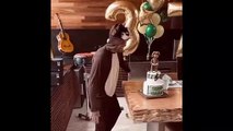 Dani Alves celebrating his birthday dressed like a monkey