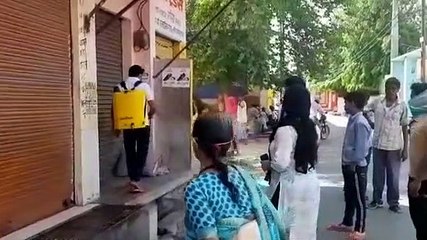 प्रगतिरथ ने सेनेटाइजिंग का बीड़ा उठाया