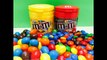 Opening MandM's Rainbow Chocolate Candy Containers Learning Colors