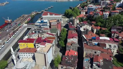 - Zonguldak'ta boş sokaklar havadan görüntülendi