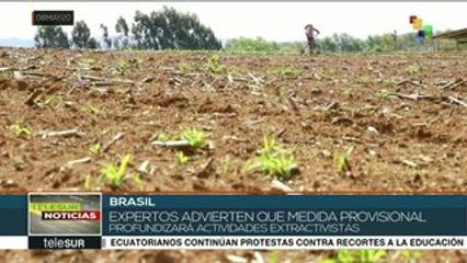 Brasil: buscan aprobar medida que entregaría tierras a empresas