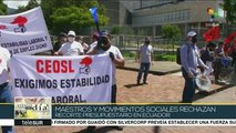 Ecuatorianos continúan protestas contra recortes a la educación