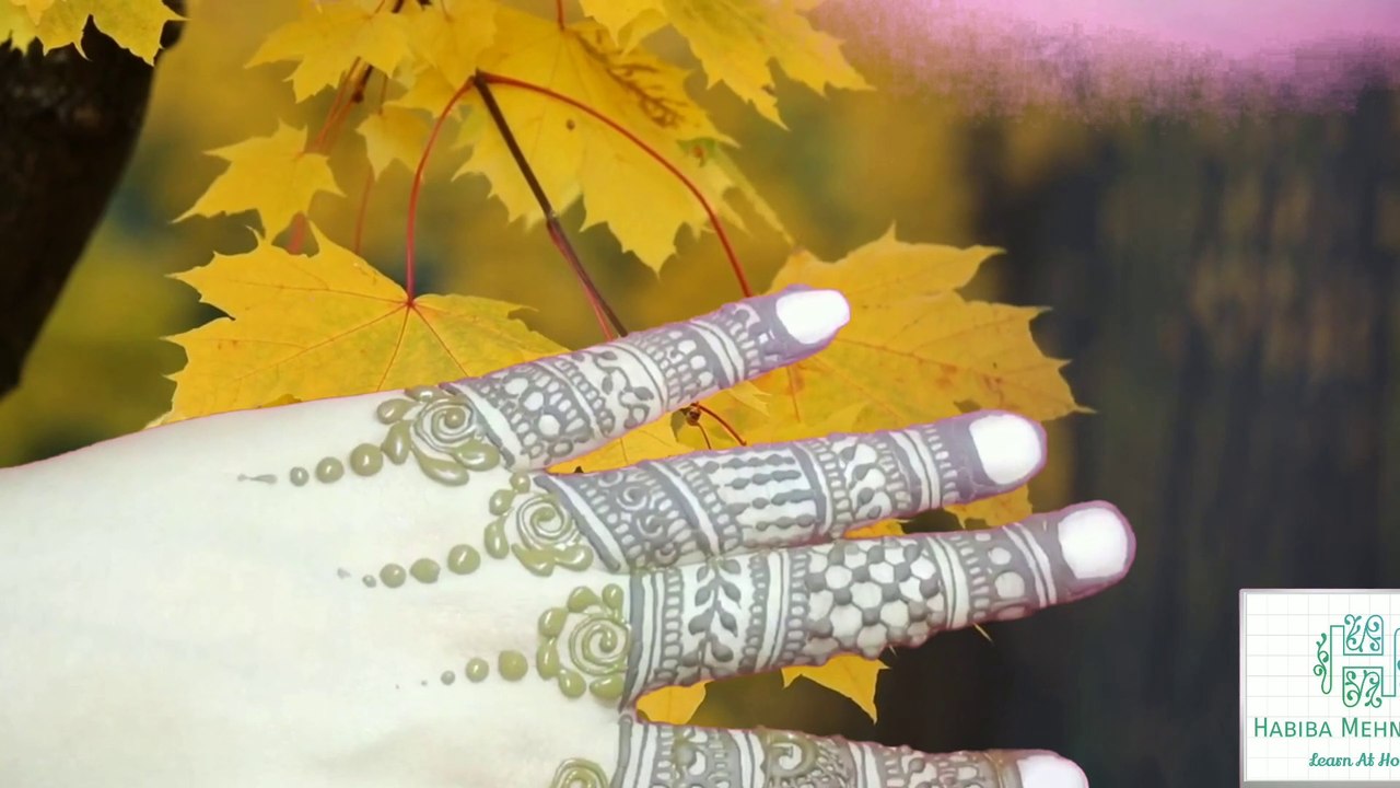 Fingers henna mehndi design  - simple easy beautiful finger Henna mehndi design for beginners  - quick easy delicate mehndi design - - Habiba Mehandi Art