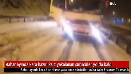 Mayıs ayında kar nedeniyle yolda kaldılar