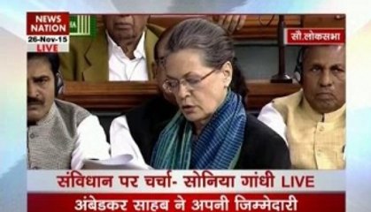 Sonia uses Constitution to attack govt