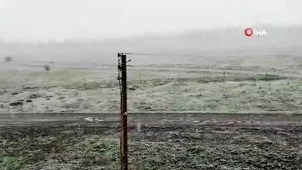 Erzurum'a Mayıs ayında kar yağdı