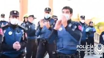 Homenaje de la Policía Municipal de Madrid a los sanitarios