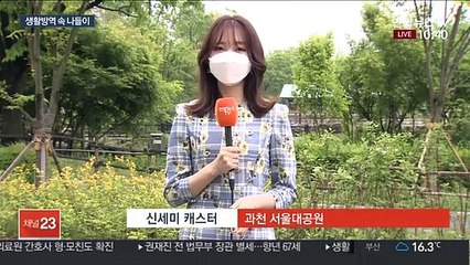 생활방역 첫 휴일…서울대공원 차분한 나들이