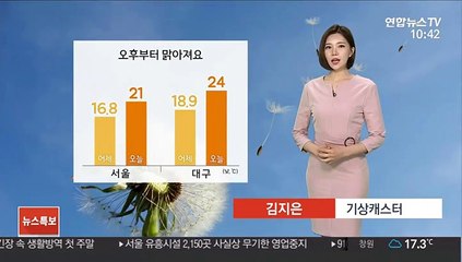 [날씨] 중부 약한 비, 낮 서울 21도…황사 유입