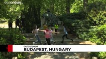 شاهد: عروض راقصة واحتفالات في شوارع بودابست بمناسبة يوم الوحدة الأوروبي