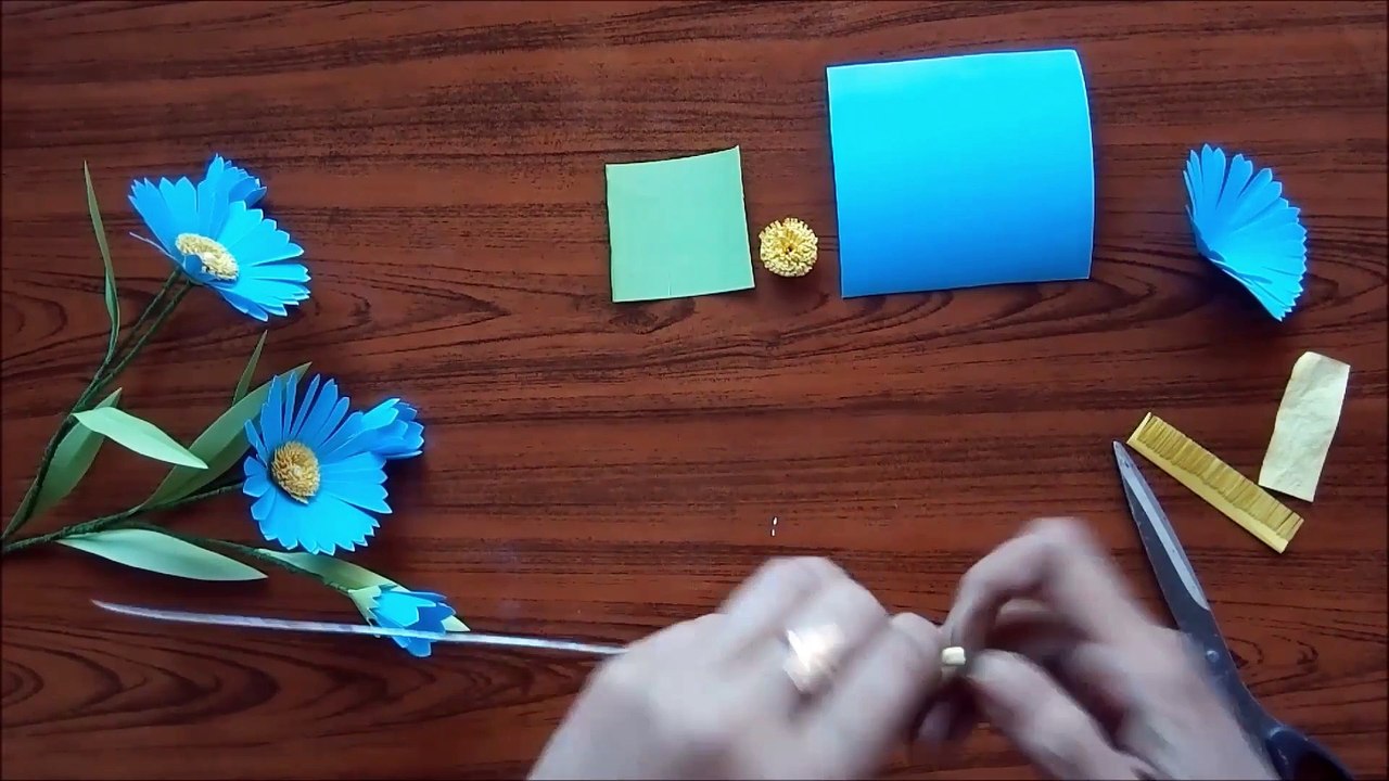 Make Aster Amellus flower with Paper crafts