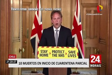 Chile: 10 fallecidos en inicio de la cuarentena parcial