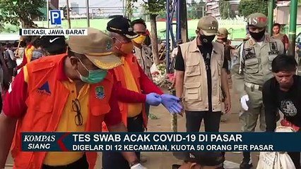 12 Pasar di Bekasi Dilakukan Tes Swab Acak