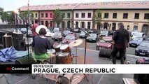 Starved for culture, Czechs hold drive-in festival