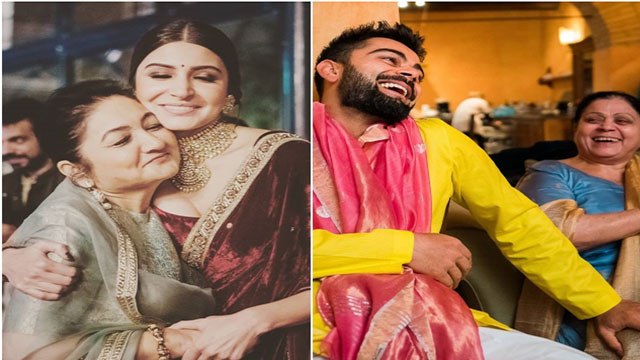 Mother’s Day: Anushka & Virat Share happy pictures with their moms & Mothers-in-Law | FilmiBeat