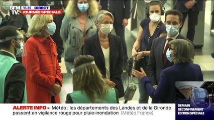 Déconfinement: Borne, Djebbari et Pécresse en déplacement à la Gare de l'Est à Paris