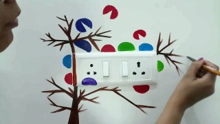 Easy wall decoration | Swich board painting ideas | Painting on switch board |