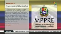 Venezuela reconoce a hombres y mujeres que lucharon contra el fascismo