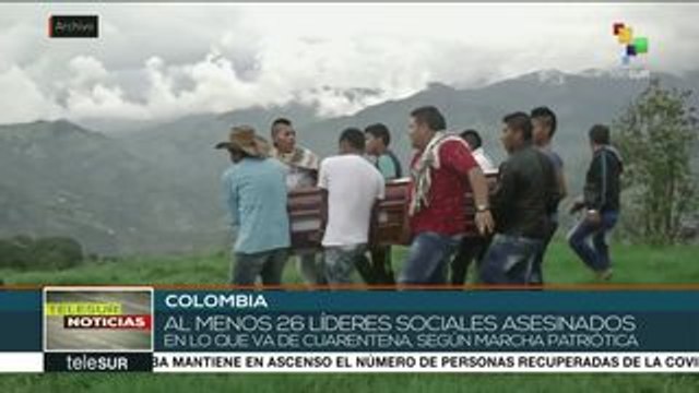 Colombia: Marcha Patriótica denuncia asesinato de 26 líderes sociales