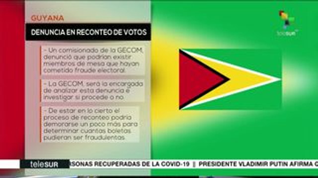 Guyana: miembro de la GECOM denunció boletas electorales fraudulentas