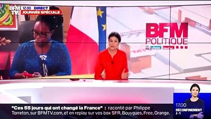 Sibeth Ndiaye cigarette à la bouche sur BFMTV