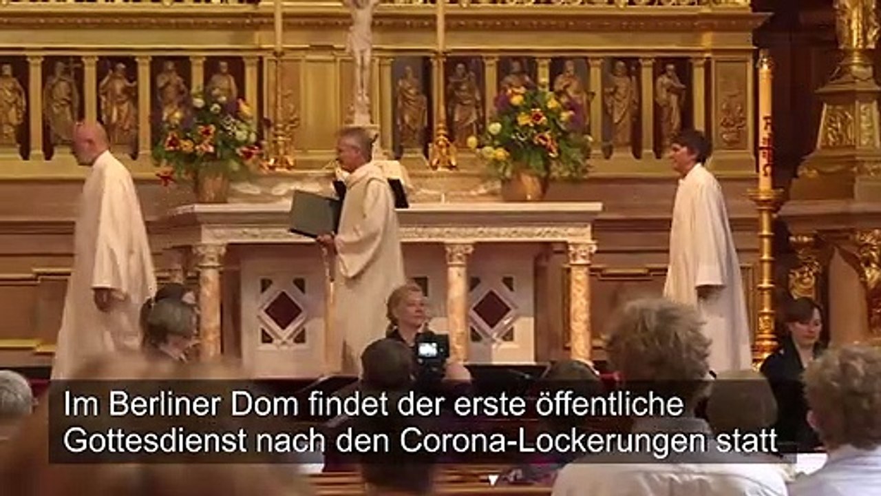 Berliner Dom : Erster öffentliche Gottesdienst nach Corona-Lockerungen