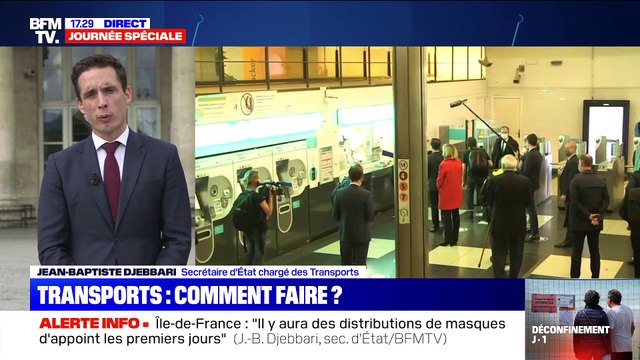 Jean-Baptiste Djebbari: Il y aura des distributions de masques d'appoint les premiers jours - 10/05