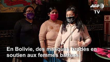 Coronavirus: en Bolivie, des masques brodés pour les victimes de violences domestiques