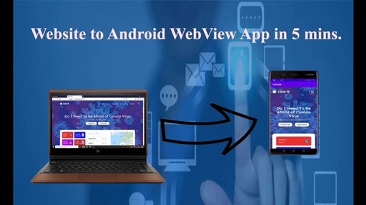 Website to Android WebView App in 5 mins | वेबसाइट से वेबव्यू एप्लिकेशन बनाए केवल 5 मिनट में