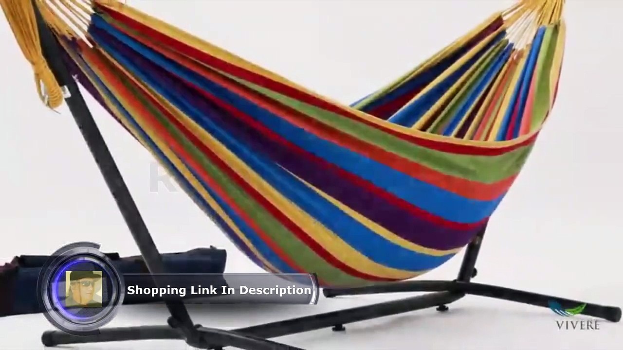 Vivere Double Hammock with SpaceSaving Steel Stand video Dailymotion