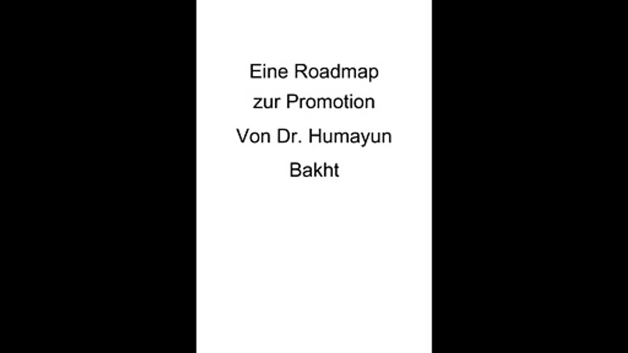 Eine Roadmap zur Promotion