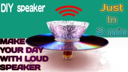 DIY Speaker using abandoned CD in 5 minutes || Very Loud || Must try at home