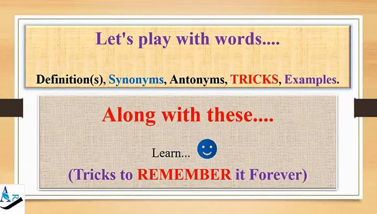 Cogent: How to Remember English vocabulary with tricks mnemonics synonyms antonyms examples
