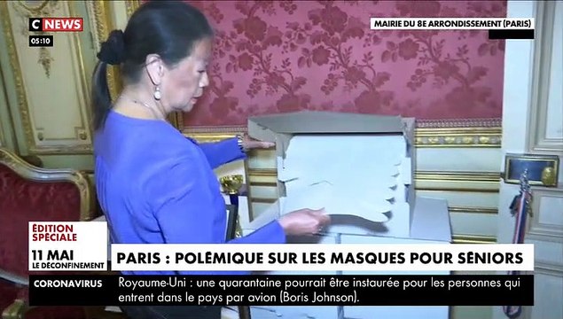 Coronavirus: Regardez les masques distribués par la mairie de Paris qui ressemblent à des sacs poubelles et qui provoquent la colère