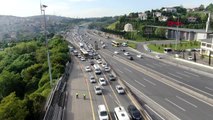 15 TEMMUZ ŞEHİTLER KÖPRÜSÜ'NDEKİ YOĞUNLUK HAVADAN GÖRÜNTÜLENDİ