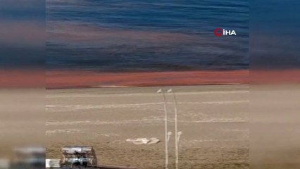 Kurşunlu’da deniz turuncuya döndü