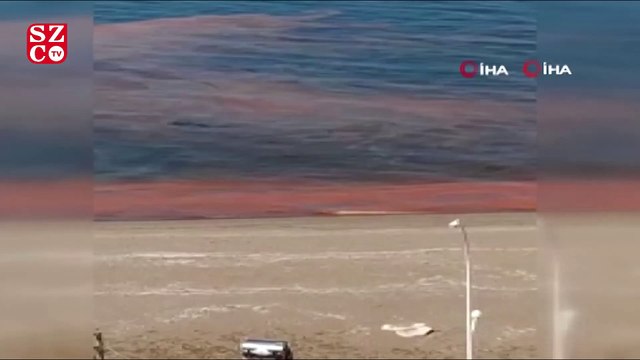 Kurşunlu’da deniz turuncuya döndü