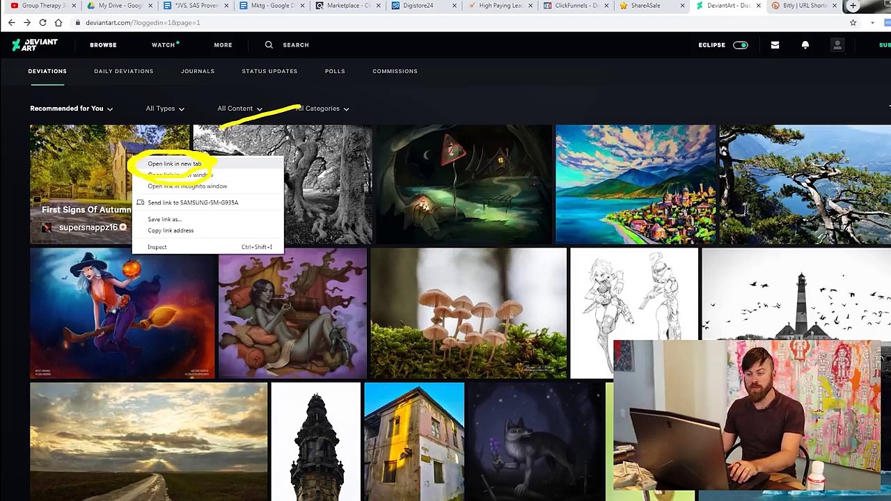 Make $100Day Chatting with Artists  DeviantArt Make Money Online Method, Affiliate Marketing