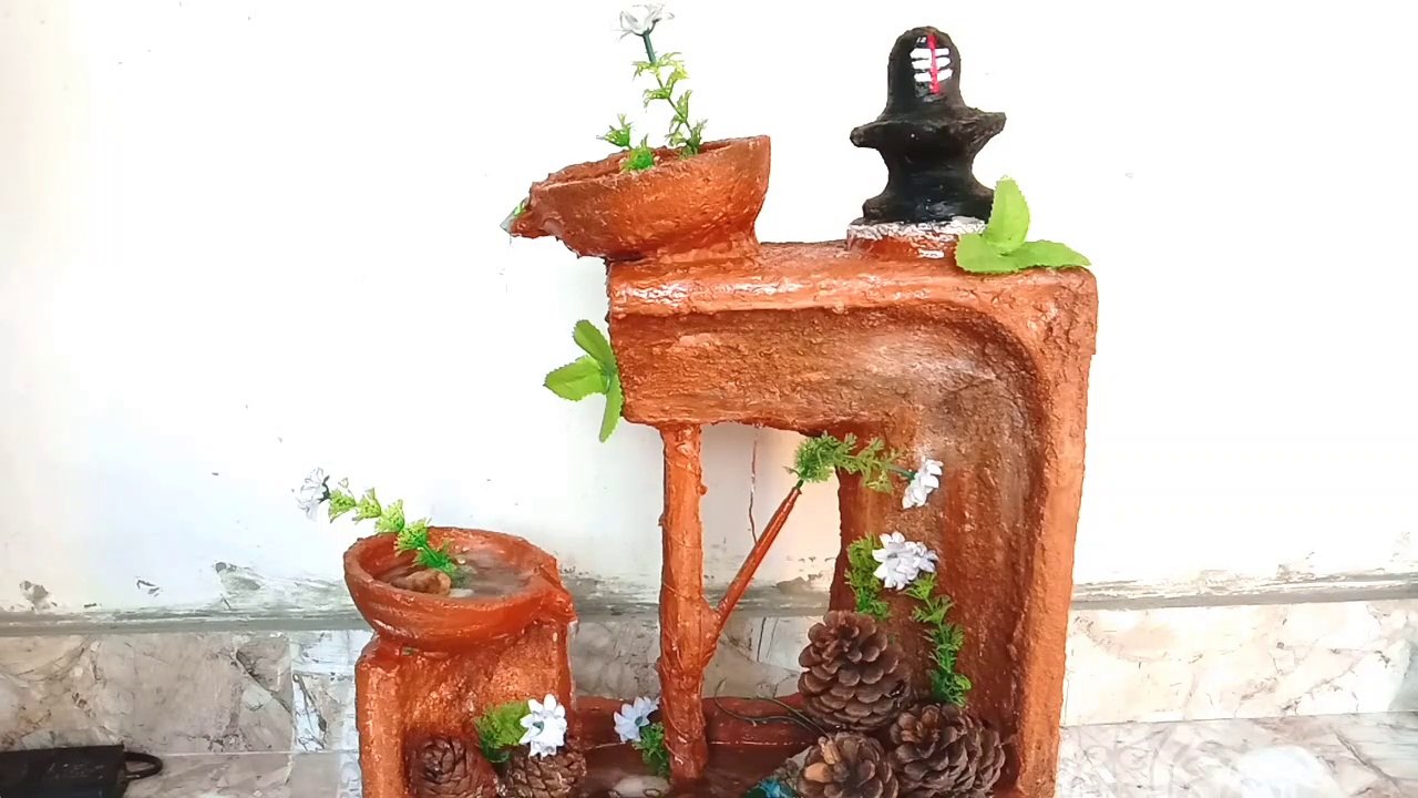 How to Make Awesome Cement Waterfall Fountain | Waterfall Fountain | DIY FOUNTAIN |