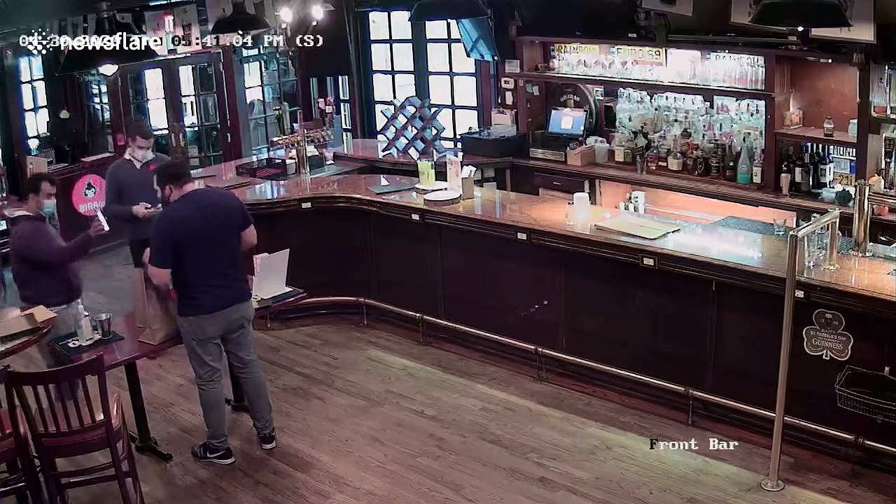 New Jersey delivery driver steals large bottle of hand sanitizer while picking up food order during coronavirus lockdown