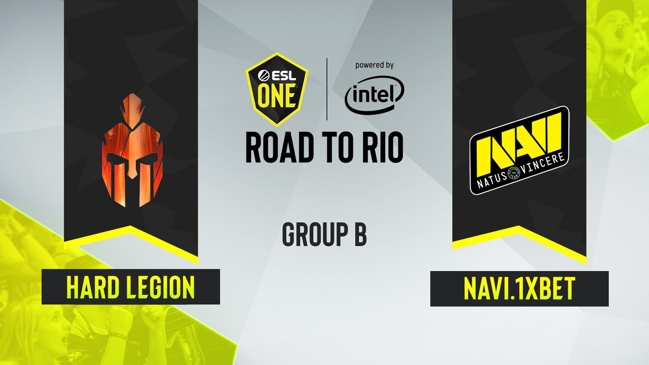 CSGO - NAVI.1XBET vs. Hard Legion Esports [Overpass] Map 1 - ESL One Road to Rio - Group B - CIS