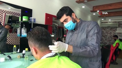 Silopi'de kuaför ve berberler 51 gün sonra kepenk açtı