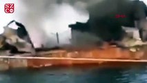 İran Donanması kendisine ait vurduğusavaş gemisinin görüntüleri