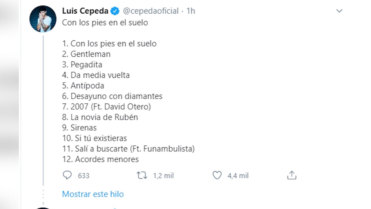Cepeda comenta las canciones de su próximo disco