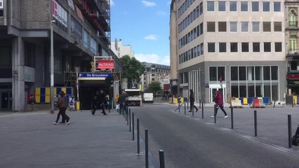 Bruxelles, réouverture tranquille sur le piétonnier (vidéo Germani)