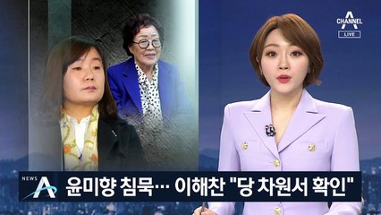 윤미향 침묵…이해찬 “당 차원서 확인해 대응하라”